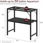 30 Gallon Fish Tank Stand, Aquarium Stand with 2-Tier Storage Shelves, Heavy Duty Breeder Turtle Terrarium Stand Rack for Home Office, 30.0" L x 11.8" W x 24.4" H, Black FTBK3001