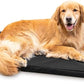K9 Ballistics Tough Ripstop Orthopedic Dog Crate Bed - Durable Pad with Washable Cover, for Wire Crates, Tie-Downs Included, Size: Large 41"x27", Obsidian Black