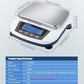 GOYOJO Digital Analytical Balance and Lab Scale, 5000g Capacity, 0.01g Precision, Stainless Steel, Multi-Unit (g/oz/ct/lb) for Jewelry, Kitchen, and Lab – Reliable, Accurate, Easy to Use, Black Panel