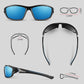 Polarized Sports Sunglasses for Men Women,Fishing Driving Rectangular Goggles UV400 Protection