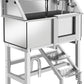 Electric Dog Bathing Station for Large Dogs, Height Adjustable Stainless Steel Dog Pet Washing Station, Professional Dog Grooming Tub with Electric Lift, Pet Wash Bath Station