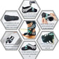 ABIRAM Yoga Socks Toeless Non-Slip Grips & Straps, for Pilates, Barre, Ballet, Bikram, Workout for Women