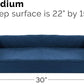 Furhaven Orthopedic Dog Bed for Medium/Small Dogs w/ Removable Bolsters & Washable Cover, For Dogs Up to 35 lbs - Quilted Sofa - Navy (Blue), Medium
