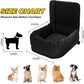 Dog Car Seat for Small Medium Dogs Up to 40lbs, Detachable Washable Soft Pet Booster Travel Bed for Front & Black Seat with Safety Leash Belt