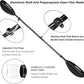 Kayak Paddle 4 Pieces Aluminum Shaft and PP Blade Floating 86.6in/220cm, 90.5inch/230cm Lightweight Oars