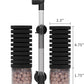 AQUANEAT Aquarium Air Powered Sponge Filter with Ceramic Media Balls, for Betta Fry Shrimp Fish Tank, with 2 Spare Sponges, up to 55Gal
