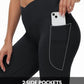 baleaf Women's V Crossover Flare Leggings with Pockets Yoga Pants High Waist Casual Workout Gym Bell Bottom Leggings