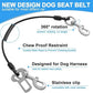 Dog Seat Belt Harness for Car,Dog Seatbelt of Coated Wire Leash Safety Restraint,No Chew Tether Cable Vehicle,Double Clips & Latch (Orange, 32 inch/80 CM)