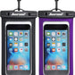 Hiearcool Universal Waterproof Phone Pouch Compatible for iPhone 17 16 15 14 13 Pro Max Plus Up to 8.3", IPX8 Beach Travel Essentials-Black&Purple-2Pack