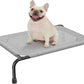 Simple Trending Raised Dog Bed for Small Dogs, Waterproof Elevated Dog Cot, Outdoor Cooling Pet Bed, 36.5" x 22.5", Grey