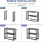 30.7" W x 13" Inch for 20-29 Gallon Long Fish Tank Stand With Storage Shelf, Aquarium Stand With Hooks,Heavy Duty Metal Turtle Reptile Tank Stand, Easy Assemble