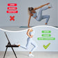 Yoga Chair Set Yoga Auxiliary Chair Flexibility Strength Training Tool, Foldable Yoga Chair for Balance Training, with Figure S Resistance Belt, Chair Leg Cap, Brown