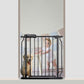 Walk Through Baby & Dog Gate 29-34 Inch, Tension Mounted No Drilling, Indoor Safety Gate for Stairs & Doorways, Metal Design for Kids and Pets, Black
