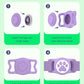 IP68 Waterpoof Dog Airtag Holder, Stretchy Silicone Full Body Covered Apple Air Tag Holder for Dog Cat Collar Fit All Width Collar (Purple, 1 Pack)