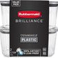 Rubbermaid Brilliance BPA-Free Food Storage Containers, Medium Deep, 4.7 Cup, 2-Pack, Airtight & Leak-Proof, Microwave & Dishwasher Safe