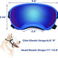 Medium Dog Sunglasses with Adjustable Strap UV Protection, Winproof Dog Puppy Sunglasses, Suitable for Medium Dog Pet Glasses, Dogs Eyes Protection,Soft Dog Goggles