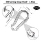 100 PCS 3'' Spring Snap Hook Carabiner, M8 5/16 Inch Galvanized Silver Steel Carabiner Clip, 500LBS Holding Capacity Quick Link Clip Keychain for Hammock Dog Leash & Camping Gym