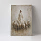 Jesus and Lamb Wall Art Christian Jesus Lamb Canvas Wall Decor Christ Religious Pictures painting Print Framed Artwork Decorations Gifts for Living Room Bedroom Prayer Room Church 16"x24"