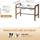 7.1inch Ceramic Adjustable Raised Double Bowls Set with Stand, 3 Heights Elevated, 2 Placement Options,Food and Water Bowls for Medium and Large Dog(Reactived Glaze -White)