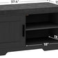 2-Tier Storage Bench, Shoe Bench with Thickened Padded Seat Cushion, Entryway Bench with 2 Doors, Adjustable Shelf, 13.8" D x 37.4" W x 18.5" H, for Entryway, Living Room, Bedroom, Black