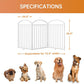 3 Panles Full Matel Freestanding Dog Gates with Door, 72"Extra Wide 32"Tall Free Standing Dog Pet Gate for Indoor & Outdoor. Foldable Pet Fences for Doorways, House, Stairs, Porch, Deck, Yard