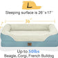 Orthopedic Foam Large Dog Bed XLarge Dog Bed with Removable Washable Cover Pet Beds with Bolster Waterproof Cover Large Size Dogs