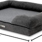 The Dog’s Bed, Medium Grey Plush Memory Foam, Pain Relief: Arthritis, Hip & Elbow Dysplasia, Post Surgery, Lameness, Supportive, Calming, Washable Cover, Veterinary Approved