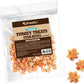 Afreschi Natural Turkey Treats Star Bites –6 oz, Hexagonal Shape, USA-Sourced Trukey, All-Natural, Hypoallergenic, Low-Fat, Healthy & Easily Digestible, Puppy & Training Snack & Small Dogs