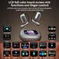 Open Ear Earbuds Intelligent Touch Screen Ultra Comfort Bluetooth 5.4 Headphones Over The Ear Earphones with Ear Hooks IPX7 Waterproof Bone Conduction Earbuds for Running Fitness Sport Workouts,Grey3
