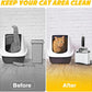 Cat Litter Scooper with Holder, Stainless Steel Cat Litter Scoop, Kitty Poop Scooper Stand for Litter Box, Cat Caddy for Litter Scoop, Fast Sifting Kitty Poop Scooper Caddy Poop Scooper Stand