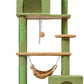 Taoqimiao Cat Tree, 68-Inch Cat Tree Cat Tower for Indoor Cats, Plush Multi-Level Cat Condo with 6 Scratching Posts, 2 Perches, 2 Caves,Hammock, 3 Pompoms,MS020ST Cactus