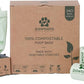 Pawtria Certified Home Compostable Dog Poop Bags (240) + Kraft Paper Dispenser, Biodegradable Poop Bags, Cat Litter, Vegetable Starches, Leak proof Dog Waste Bags, Easy to Open