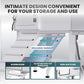 Dog Washing Station for Home, 38" White Professional Stainless Steel Dog Grooming Tub, Height Adjustable Dog Bathing Station, Upgrade Parts, Dog Bath Tubs for Small & Medium Dogs(Left Ramp)