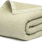 Salt Earth GOTS Certified 100% Organic Cotton Throw Blanket, 60" X 80" Waffle Blankets & Throws for Bed, Throw Blanket for Couch, Modern and Cozy Blanket, All Seasons Comfy Soft Blanket (Sea Foam)