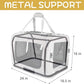 Extra Large Cat Carrier Soft Sided, Portable Small Dog Carrier for 2 Cats, 24"x16.5"x16" Car Travel Folding Comfortable Design, Yellow