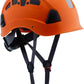 Hard Hats Construction Safety Helmet ANSI Z89.1 Approved OSHA Hardhat, LOHASPRO Vented Men Worker Orange Hard Hat with Chin Strap Tree Climbing Rescue Arborist Helmet (P4 Orange)