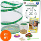 Insect Lore Bug Camp Bundle | Butterfly Kit with 1 Cup Live Caterpillars | Ladybug Land with 1 Tube Live Larvae | Ant Mountain with 1 Tube Live Western Harvester Ants | Life Cycle Figurines & More