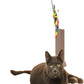 Cat Teaser Wand Holder. Keep Cats Safe with This Unique Cat Toy Storage Solution. Organize Feather Cat Wand Toys. Patent Pending (Gray)