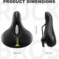 ROCKBROS Bike Seat Cushion for Men Women with Handle & Dual Shock Absorbing Ball Memory Foam - 3 Zone Concept Bike Saddle, Soft Wide Waterproof Mountain Bicycle Accessories