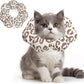 ComSaf Cat Cone Collar Soft - E Cat Collar Cones to Stop Licking After Surgery, Recovery Elizabethan Collar for Cats, Soft Cat Cone for Small Cats Kitten, Waterproof & Lightweight, Brown Leopard, S