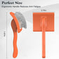 2PCS Slicker Brush for Dogs & Pet Comb,Professional Dog Grooming Brush (Goldendoodles,Poodles,Labradoodles) with Extra Long Pins to Effectively Remove Tangles, Knots and Mats (Orange)