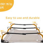 Daisy Cot, XL Foldable Elevated Dog Bed, Portable Raised Outdoor Folding Dog Cot, Cooling, Chew Proof, Waterproof, Heavy Duty Up to 160 lbs for Camping/Home, Brown, 49"x 33"x7"