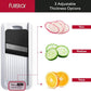 Fullstar All-in-1 Vegetable Chopper and Mandoline Slicer for Kitchen - Cheese Grater, French Fry Cutter, Cheese Slicer - Bonus Handheld Spiralizer Included (4 in 1, Black/White)