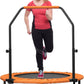 HYD-Parts 40" 48" Mini Trampoline for Adults and Kids Exercise Rebounder with Adjustable Bar Fitness Trampoline Indoor Max Load 330 440lbs