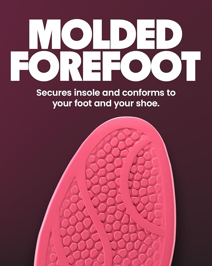 MOVE Baseline - All-Purpose Insoles - Sock Liner - Ultra Thin Shock Absorption - Maximum Freedom of Movement and Energy Return for Cleats, Shoes, Running, Basketball, Baseball (M11-11.5/WM12.5-13)