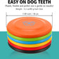 Dog Flying Disc, 3 Pcs Competition Dog Flyer Toy, Soft Indestructible Rubber Lightweight Flying Discs Toy for Dogs - Floats On Water, Gentle On Teeth and Gums
