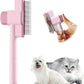 Cat Comb Pet Comb Self Cleaning Upgraded Cat Brush for Long Haired Cats & Dogs, Pink