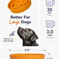 LE TAUCI Ceramic Puzzle Feeder Elevated 3 Cup with Wood Stand for Small Medium Dog & Puppy, Fast Eater Raised Dish Pumpkin Orange