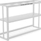 Akenow 55-75 Gallon Fish Tank Stand with Storage Shelf, 48.5 x14.9 x 29.2 Inch Aquarium Stand, Turtle Tank, Reptile Terrariums and Breeder Tank Stand,980LBS Capacity, White