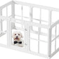 Clear Acrylic Dog Playpen with Door, for Puppy Cat Rabbit Transparent Pet Pen, Dog Playpen Indoor, Dog Fence, Easy Assemble & Cleaning Dog Pen for Small & Medium Dogs (23.6“ Height, 10PCS)